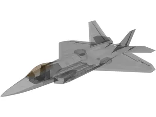 F-22 Raptor 3D Model preview