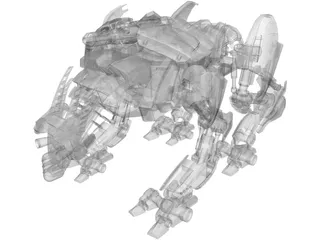 Mecha Wolf 3D Model preview