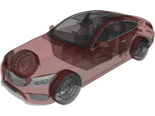 Mercedes-Benz C-Class Coupe (2017) 3D Model preview