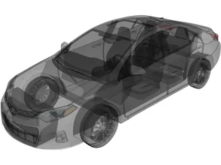 Toyota Corolla S (2014) 3D Model preview