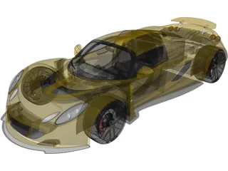 Hennessey Venom GT (2012) 3D Model preview