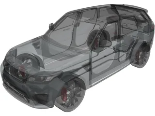 Land Rover Range Rover Sport SVR 3D Model preview