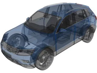 Volkswagen Tiguan 2.0 TDi (2017) 3D Model preview