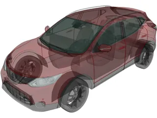 Nissan Qashqai (2014) 3D Model preview