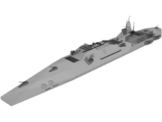 TF-3000 Kanuni Cruiser 3D Model preview