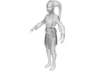 Jedi Twilek Padawan 3D Model preview