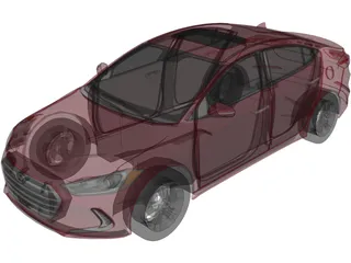 Hyundai Elantra Limited (2017) 3D Model preview