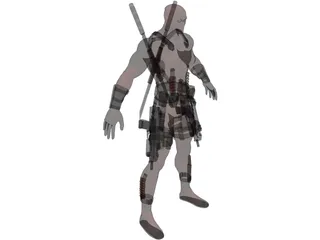 Deadpool 3D Model preview