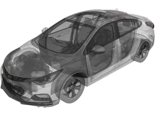 Chevrolet Cruze RS (2018) 3D Model preview