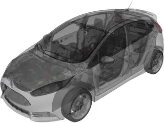 Ford Fiesta ST (2016) 3D Model preview