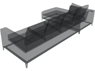 Minotti Anderson Sofa 3D Model preview