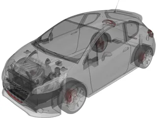 Peugeot 208 GTI 3D Model preview