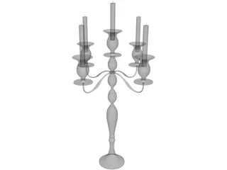 Candle Stick Classic 3D Model preview