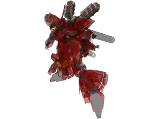 Sazabi Gundam 3D Model preview