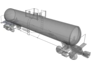 Tank Car 3D Model preview