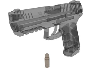 Heckler & Koch P30L 3D Model preview