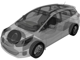 Kia Carens [Rondo] (2013) 3D Model preview