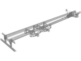 Chassis Scania 3D Model preview