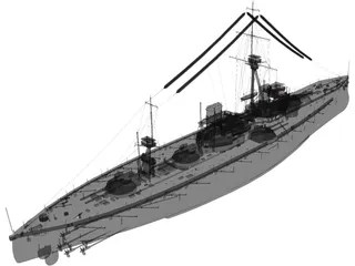 Dreadnouth Battleship 3D Model preview