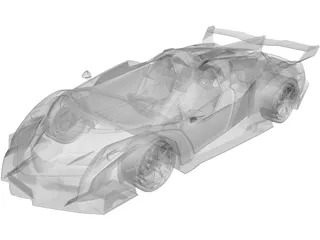 Lamborghini Veneno Roadster LP750-4 (2015) 3D Model preview
