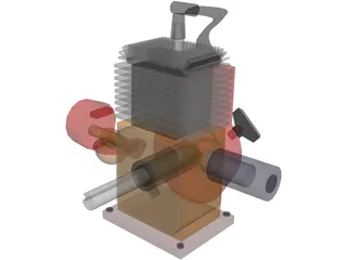 5HP Engine 3D Model preview