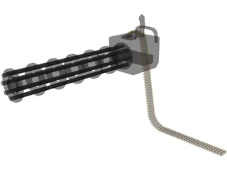 Hand-Held MiniGun 3D Model preview