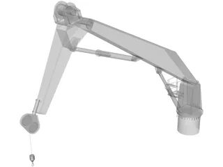 Deck Crane 3D Model preview