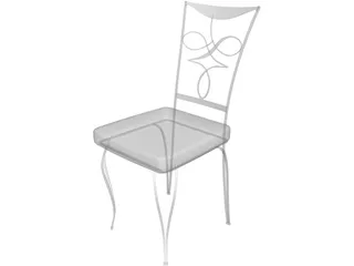 Cast Iron Chair 3D Model preview