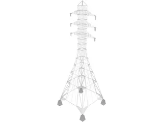 Transmission Pylon 3D Model preview