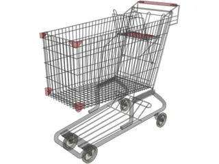 Shopping Cart 3D Model preview