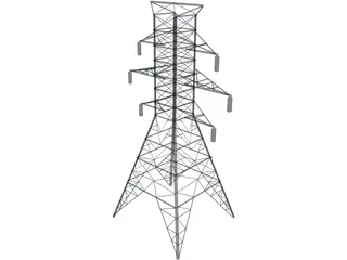 Electrical Tower 3D Model preview