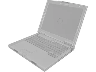 Dell Laptop Computer 3D Model preview