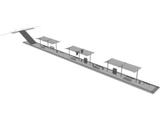Train Station 3D Model preview