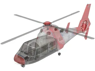 Eurocopter AS-365N Dauphin 2 3D Model preview