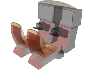 Head-to-Head Arcade Game 3D Model preview