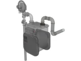 Gas Meter 3D Model preview