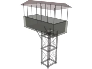Flag Stand 3D Model preview