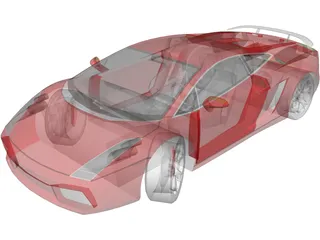 Lamborghini Gallardo 3D Model preview