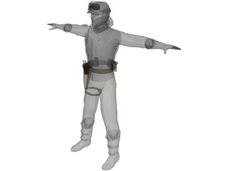 Star Wars Hoth Soldier 3D Model preview
