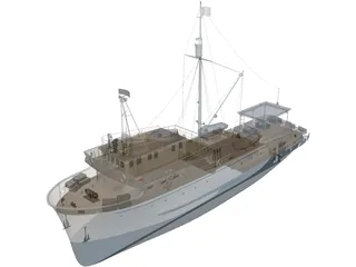 Fishing Ship 3D Model preview