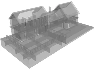 Family House 3D Model preview