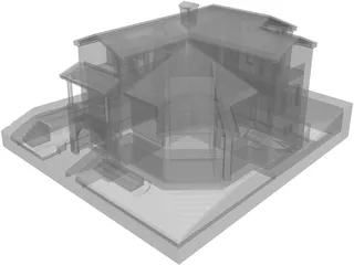 Family House 3D Model preview