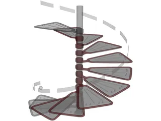 Snail Stair 3D Model preview