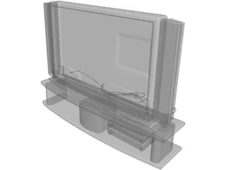 Phillips PlasmaVision TV 3D Model preview