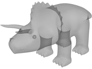 Triceratops Toy 3D Model preview