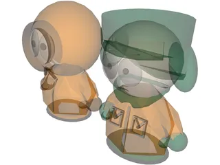 South Park Characters 3D Model preview