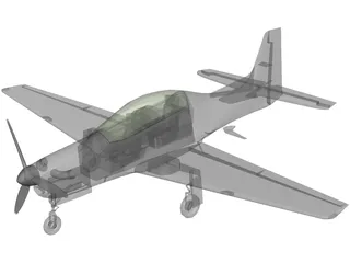 Embraer EMB 312 Tucano 3D Model preview