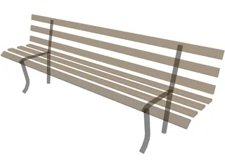 Bench 3D Model preview