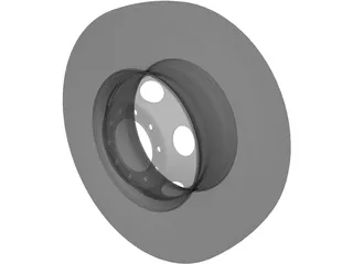 Tire and Rim 3D Model preview