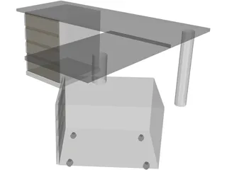 Work Desk 3D Model preview